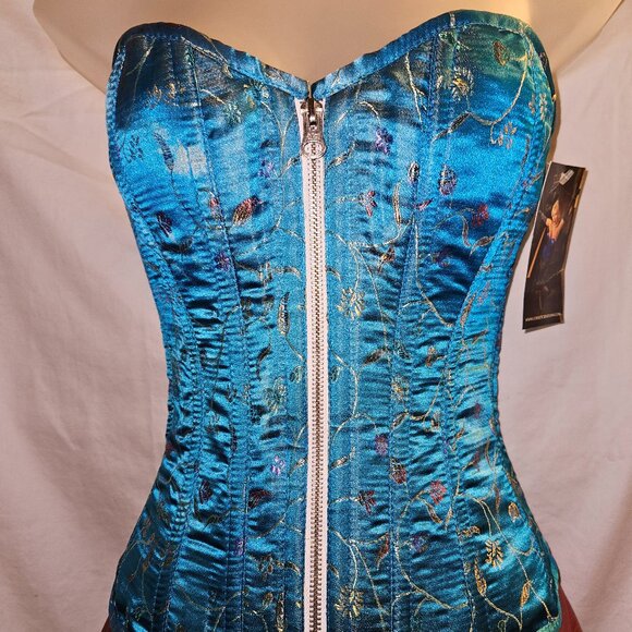 NWT DAISY DUKE RED GINGHAM TIGHT LACING CORSET MEDIUM - Picture 7 of 16